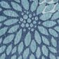 Nourison Garden Oasis GOA06 Navy 3" x 5" Indoor/Outdoor Area Rug, , large