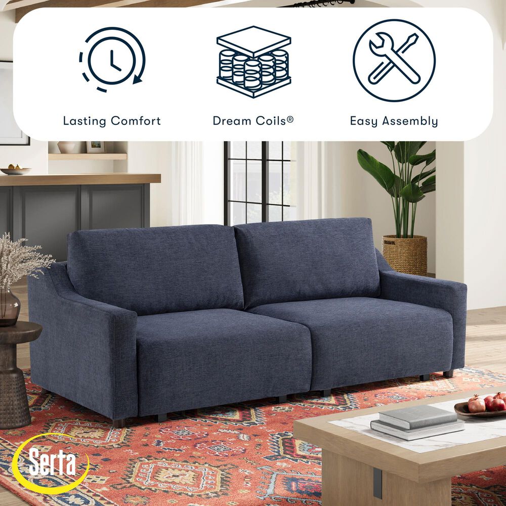Lifestyle Solutions Glenmont Convertible Sofa in Navy, , large