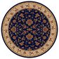 Radici USA Como 1597 Navy 5"3" Round Area Rug, , large