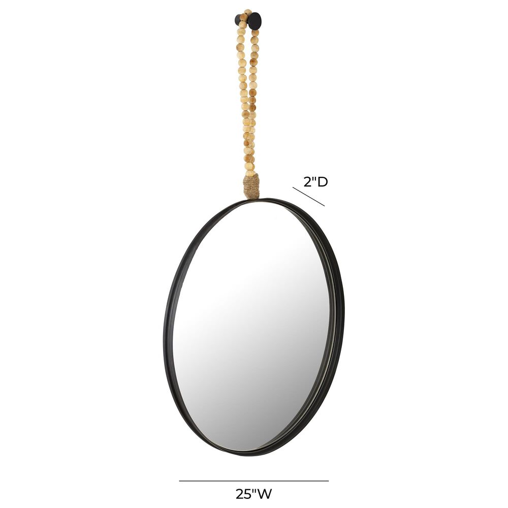 Tov Furniture Riley 25&quot; Mirror in Natural and Black, , large