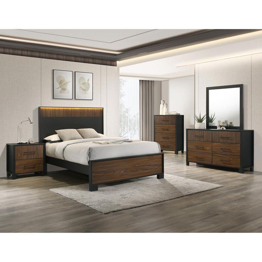 Crown Mark Nemy Dresser Mirror in Black, , large