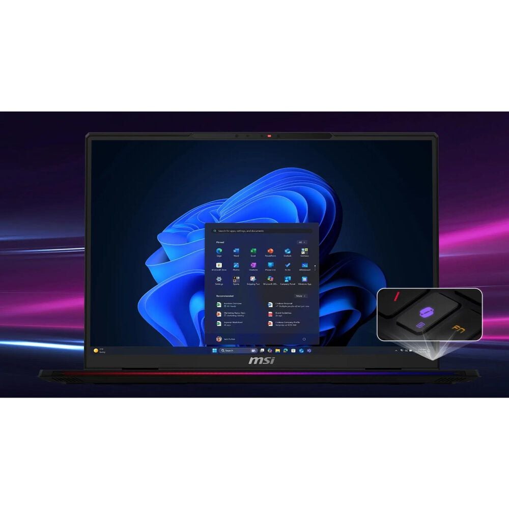 MSI 18&quot; Raider 18 HX AI A2XWJG Laptop | Intel Core Ultra 9-285HX - 64GB RAM - NVIDIA GeForce RTX 5090 - 2TB SSD in Core Black, , large