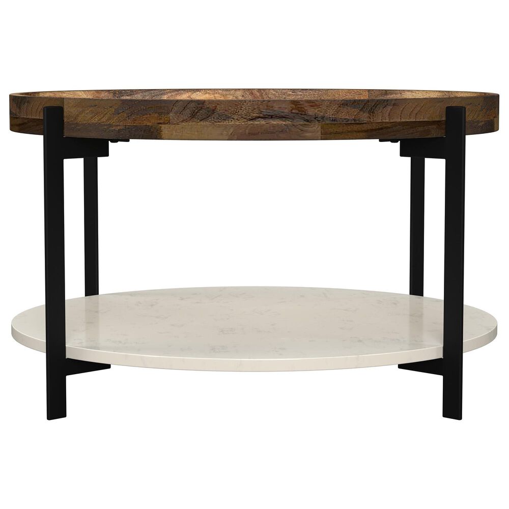 Coaster Adhvik Coffee Table in Natural, White and Black, , large