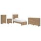 Ashley Gramburg 4 Piece Twin Platform Panel Bedroom Set in Warm Brown, , large
