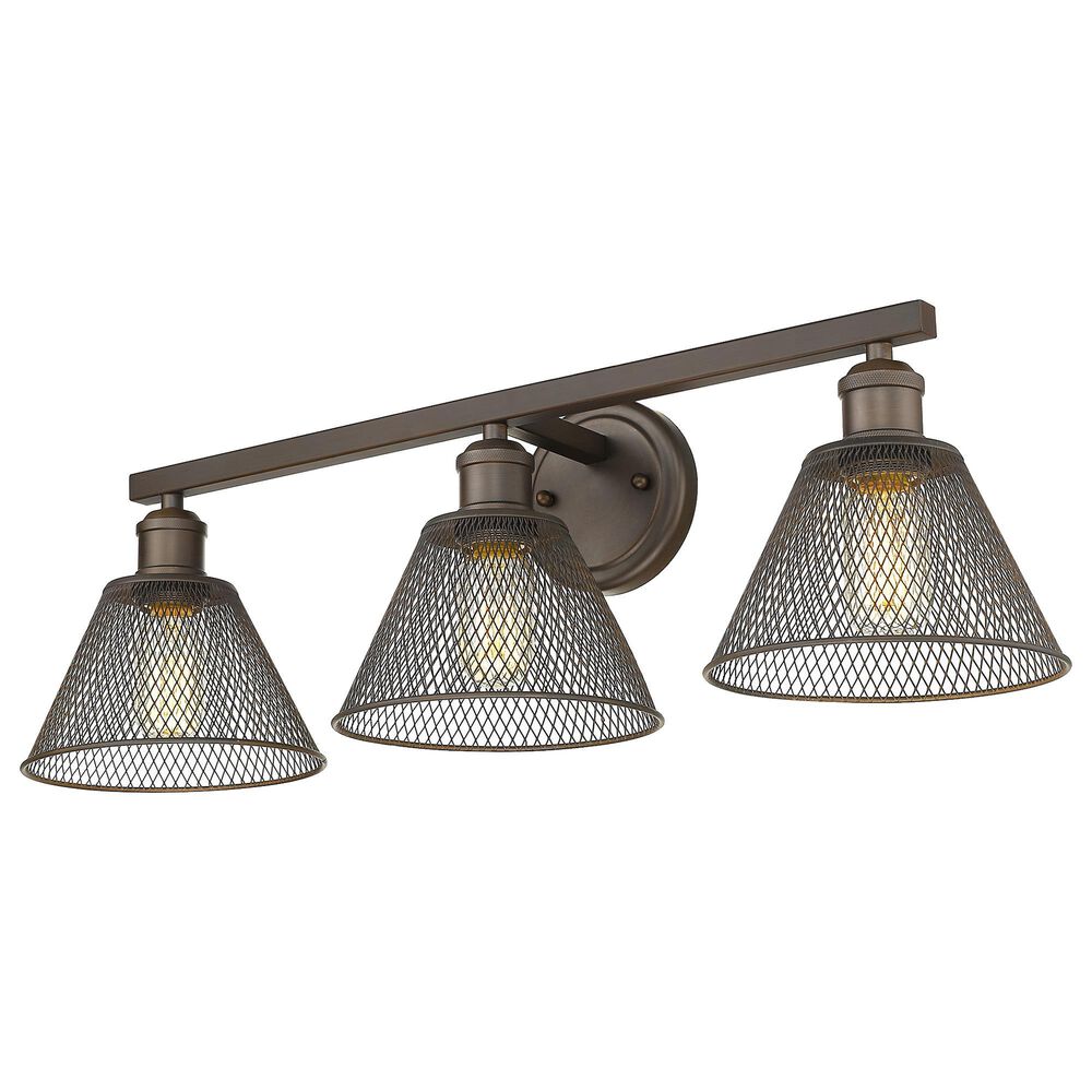 Golden Lighting Carver 3-Light Bath Vanity in Rubbed Bronze, , large