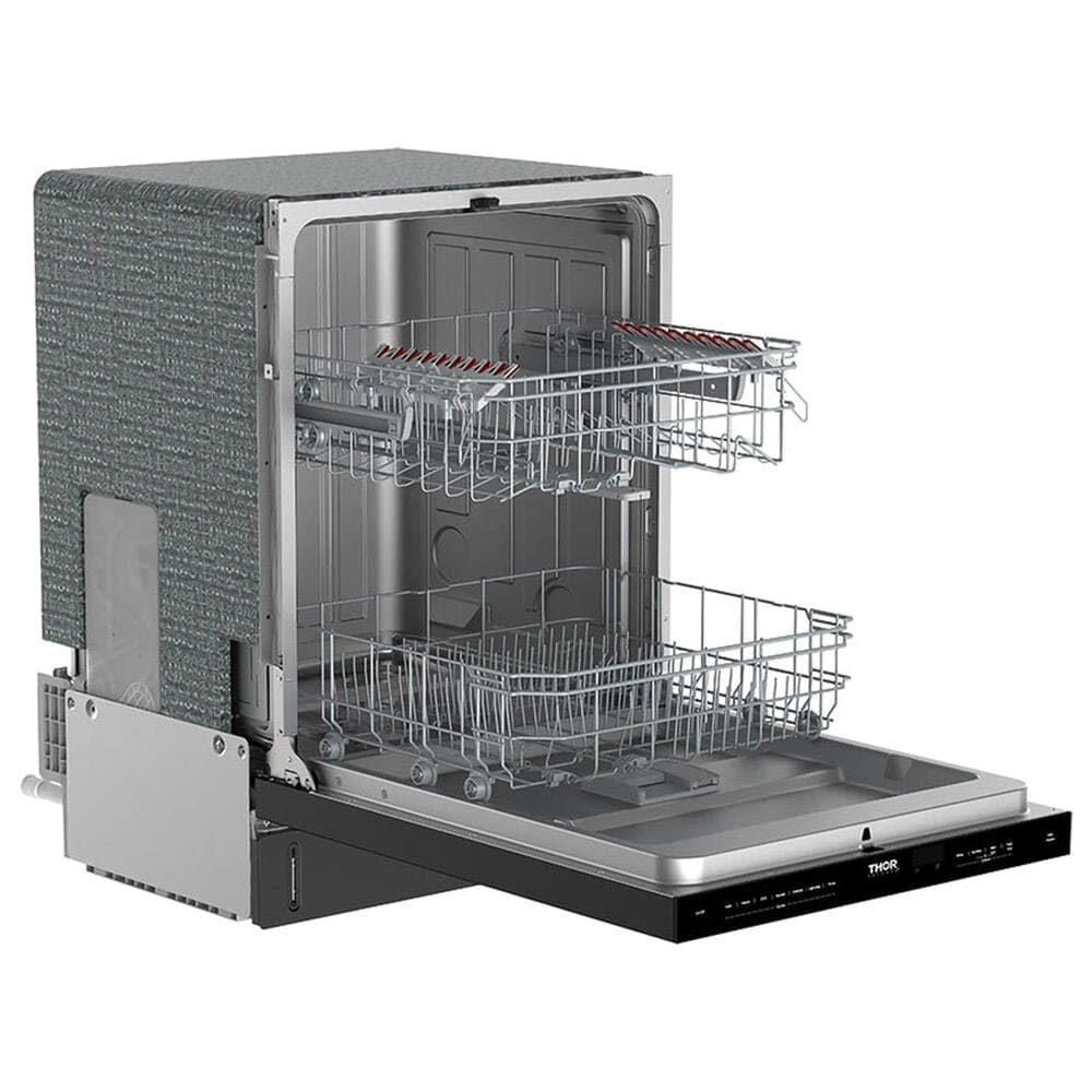 Thor Kitchen 24" Built-In Top Control Dishwasher with Pocket Handle in Black, , large