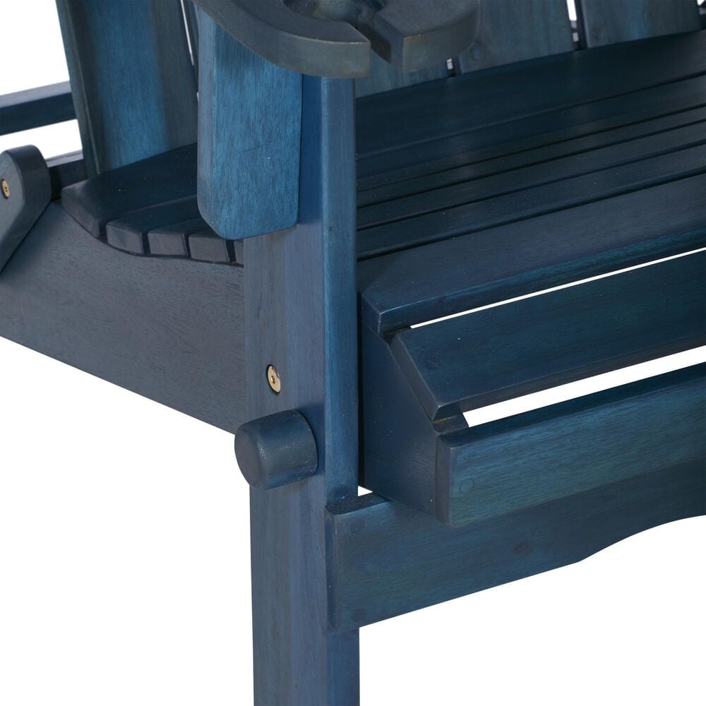Walker Edison Patio Adirondack Chair in Navy Blue, , large