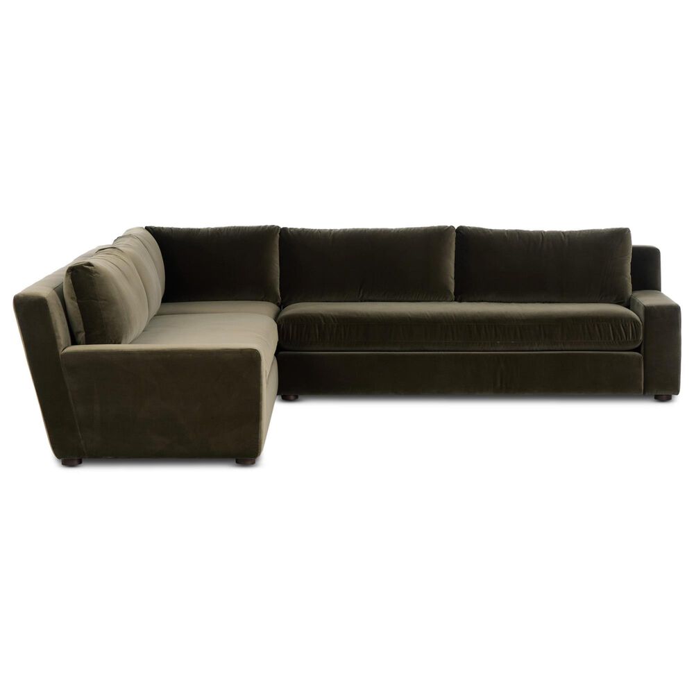 Four Hands Yelena 3-Piece Sectional in Surrey Olive-Aged Sienna, , large