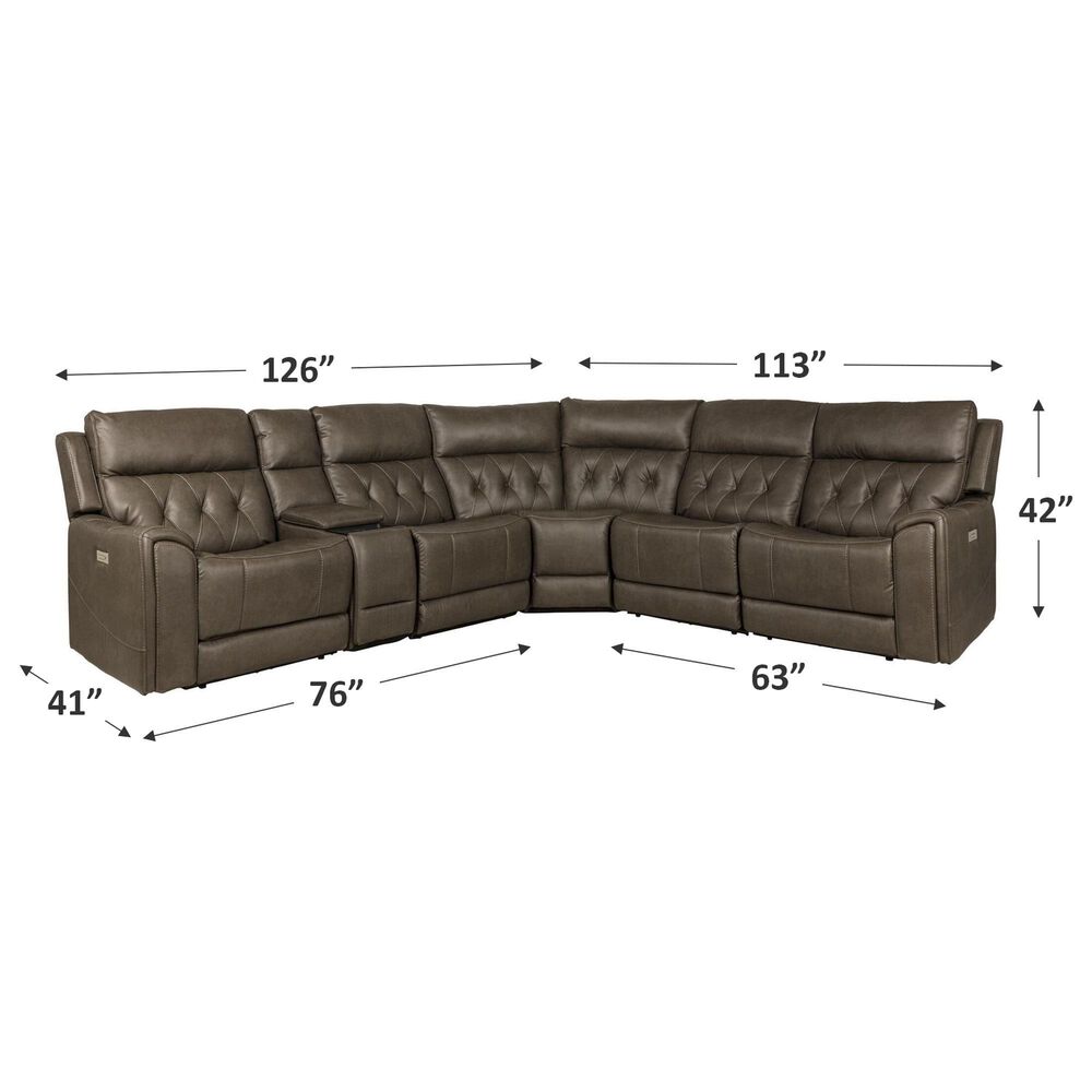 MotoMotion 6-Piece Power Reclining Sectional in Capriccio Smoke, , large