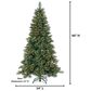 The Gerson Company 7.5" Pre-Lit Cashmere Pine Christmas Tree in Green, , large