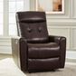 Ashley Pisgham Power Recliner with Adjustable Headrest in Chocolate, , large