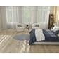 Nourison Courtyard Ivory and Blue 4" Round Indoor/Outdoor Area Rug, , large