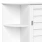 RiverRidge Home Brookfield 1-Door Floor Cabinet with Side Shelves in White, , large