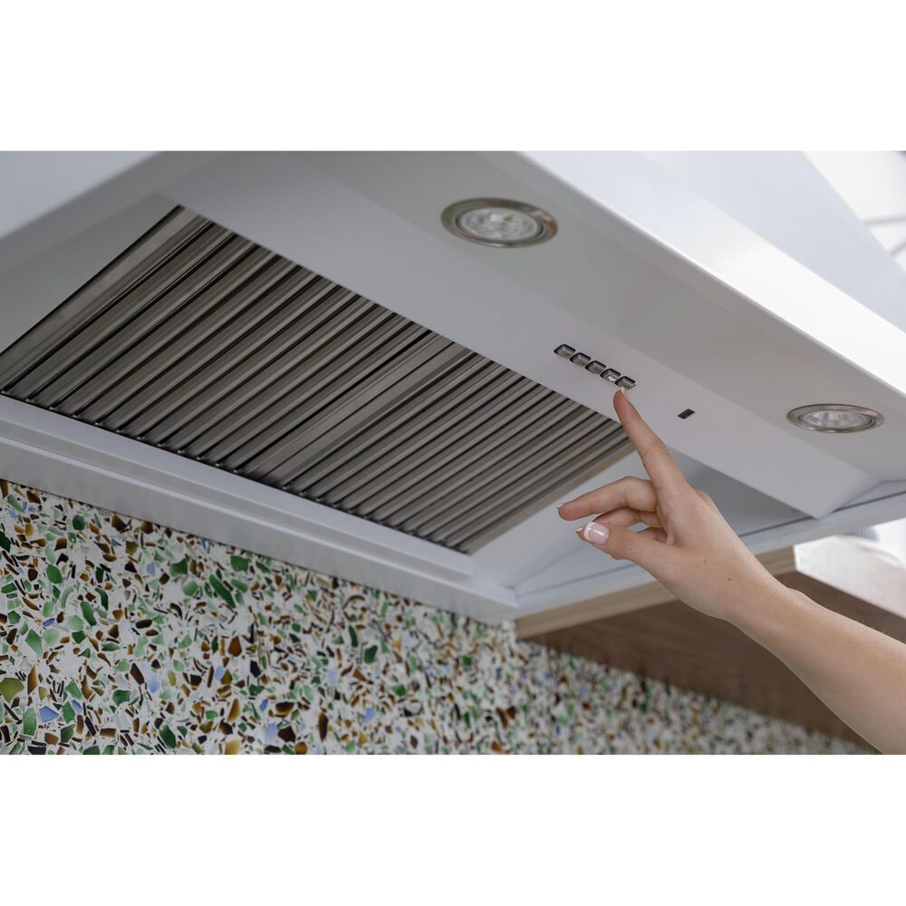 Cafe 30&quot; Commercial Range Hood in Matte White, , large