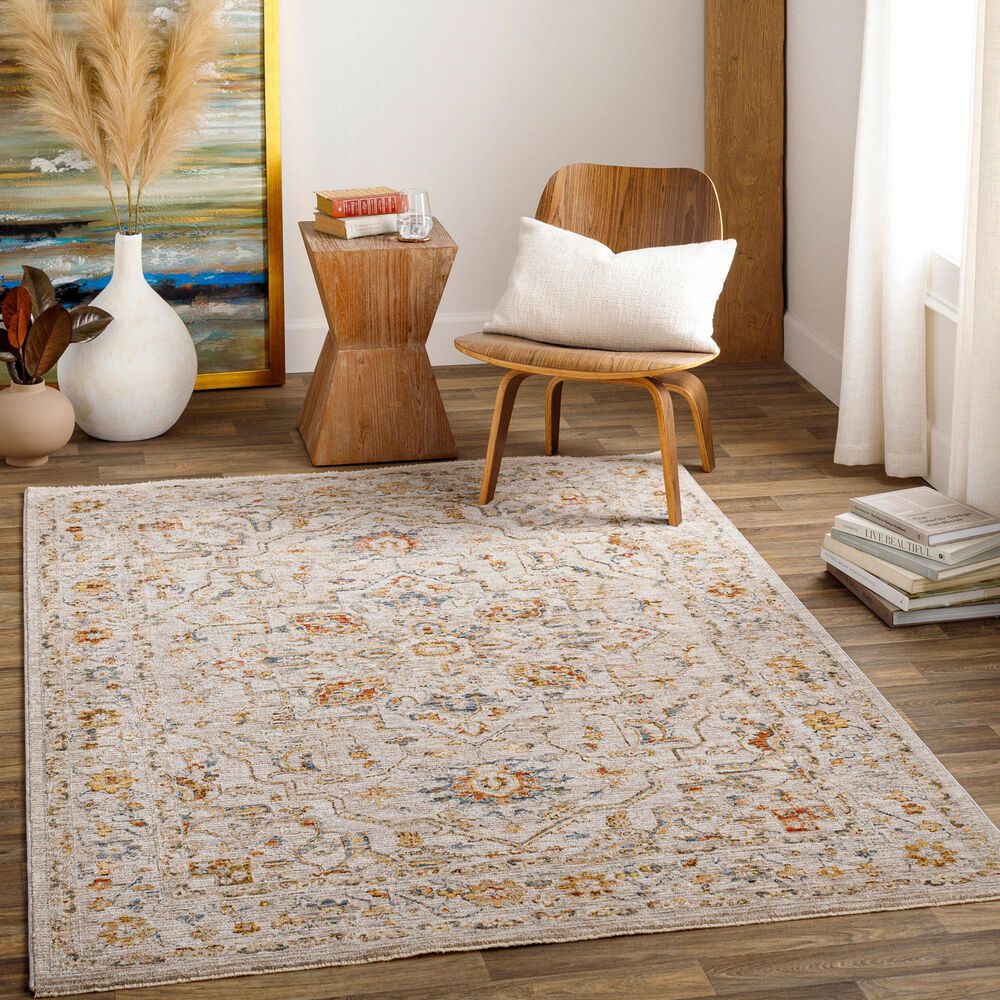 Surya Reina Light Gray, Medium Gray, Cream, Light Brown, Denim, Rust, Mustard and Olive 12&#39; x 15&#39; Area Rug, , large