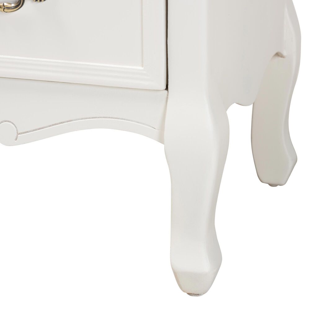 Baxton Studio Amalie 4-Drawer Accent Storage Cabinet in White and Oak, , large