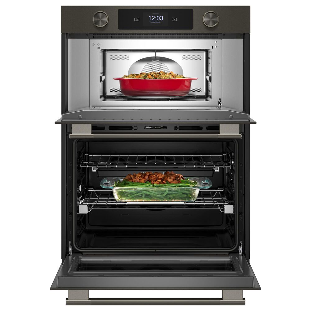 KitchenAid 2-Piece Kitchen Package with Black Ore 30" Smart Combination Wall Oven and Stainless Steel 36" Gas Cooktop, , large