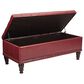 OSP Home Caldwell Storage Ottoman in Crimson Red, , large