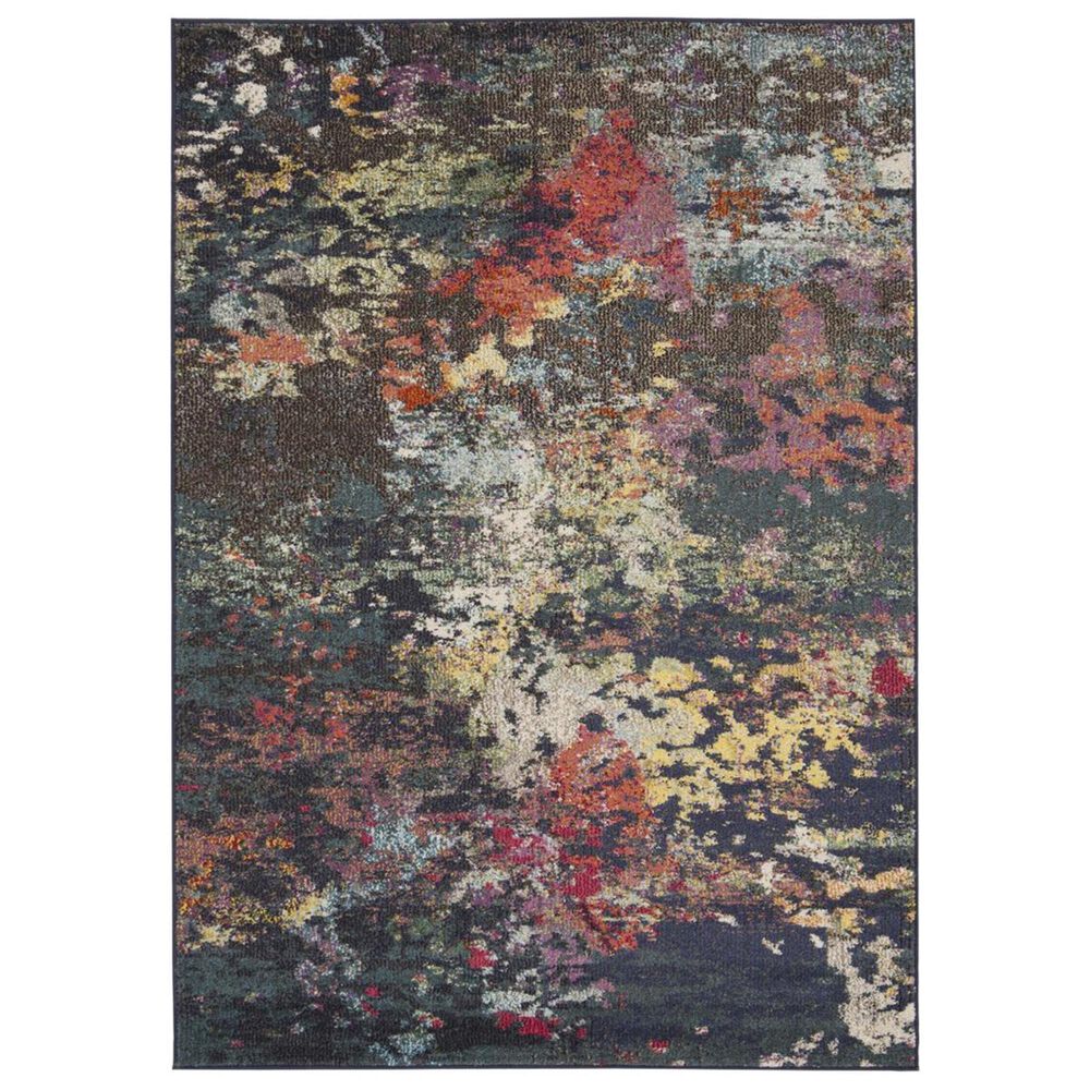 Safavieh Monaco MNC260T 4" x 5"7" Brown and Teal Area Rug, , large