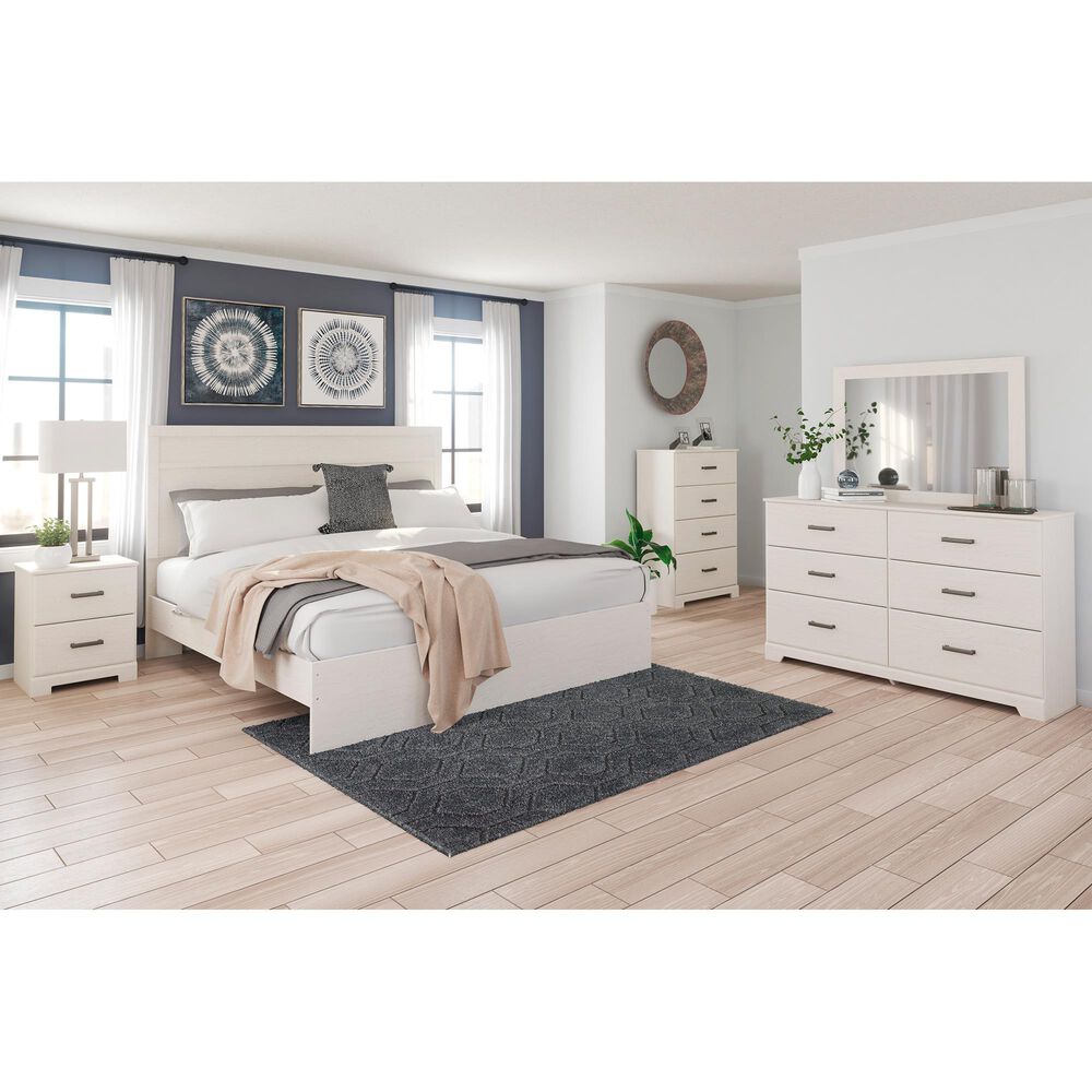 Signature Design by Ashley Stelsie 4 Piece King Bedroom Set in White, , large