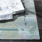 Safavieh Barbados Tropical Coral 5"3" x 7" Teal and White Indoor/Outdoor Area Rug, , large