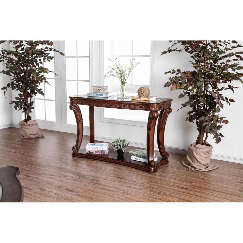 Furniture of America Hurtado Sofa Table in Dark Oak, , large