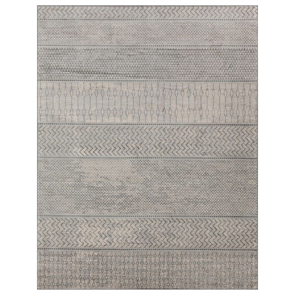 Surya Monaco MOC-2304 7"9" x 10"3" Silver, Gray and Cream Area Rug, , large