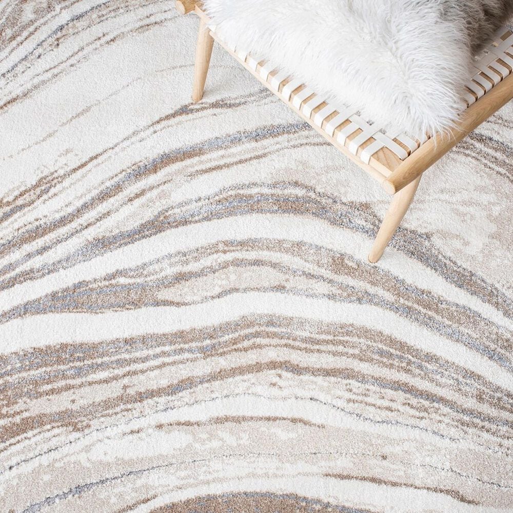 Safavieh Cyrus Shag CYR130A 6&#39;7&quot; Square Ivory and Grey Area Rug, , large