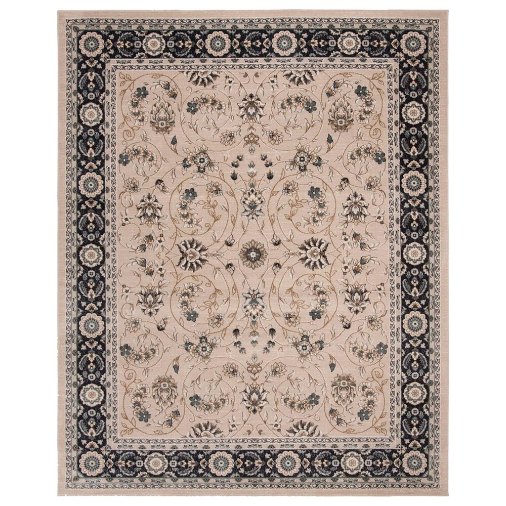 Safavieh Lyndhurst 9" x 12" Light Beige and Anthracite Area Rug, , large