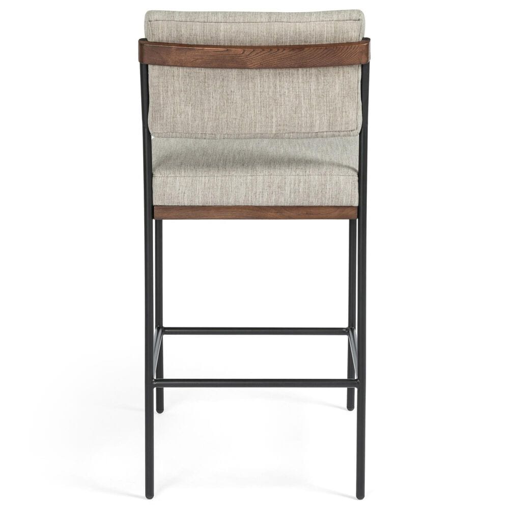 Four Hands Benton Bar Stool in Almond Oak and Midnight, , large