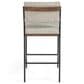 Four Hands Benton Bar Stool in Almond Oak and Midnight, , large