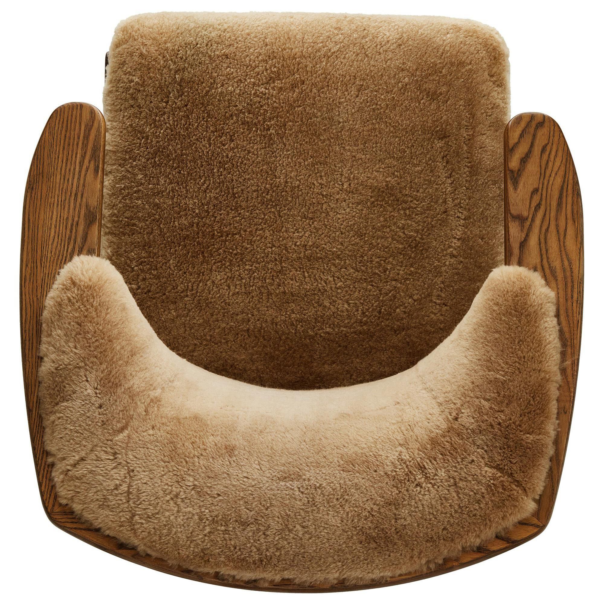 Four Hands Fabian Accent Chair in Desert Shearling