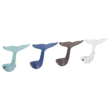 Maple and Jade 5" x 6" Wall Hook in Green, Blue, Black and White (Set of 4), , large