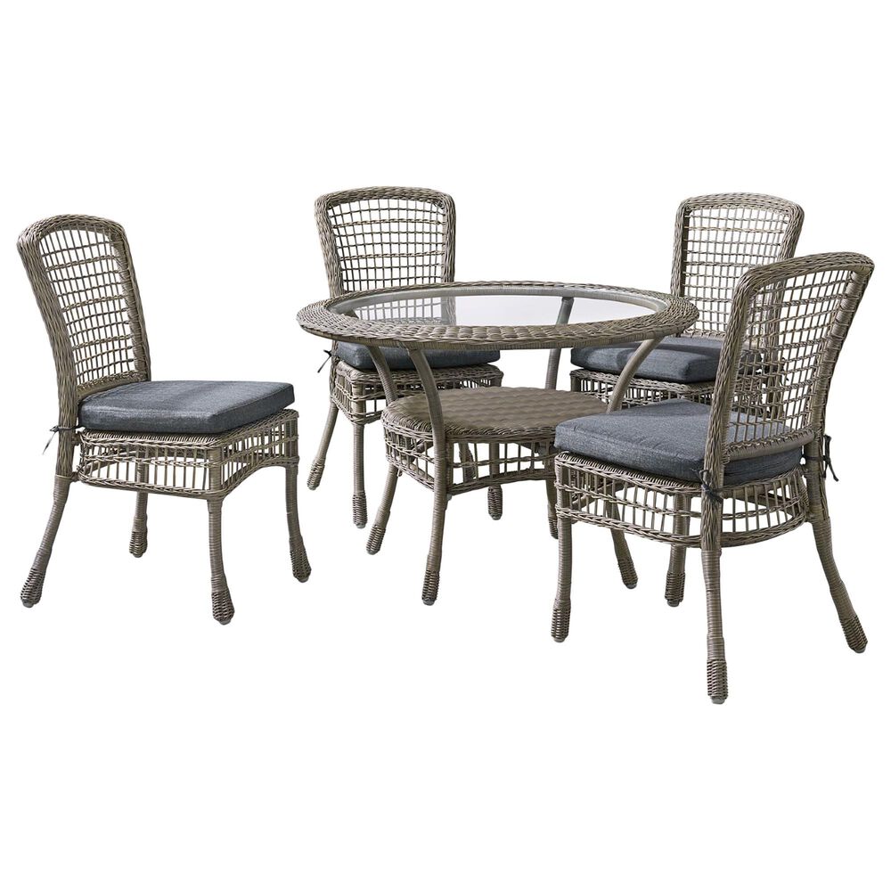 Bolton Furniture Carolina 5-Piece Patio Dining Set in Gray, , large