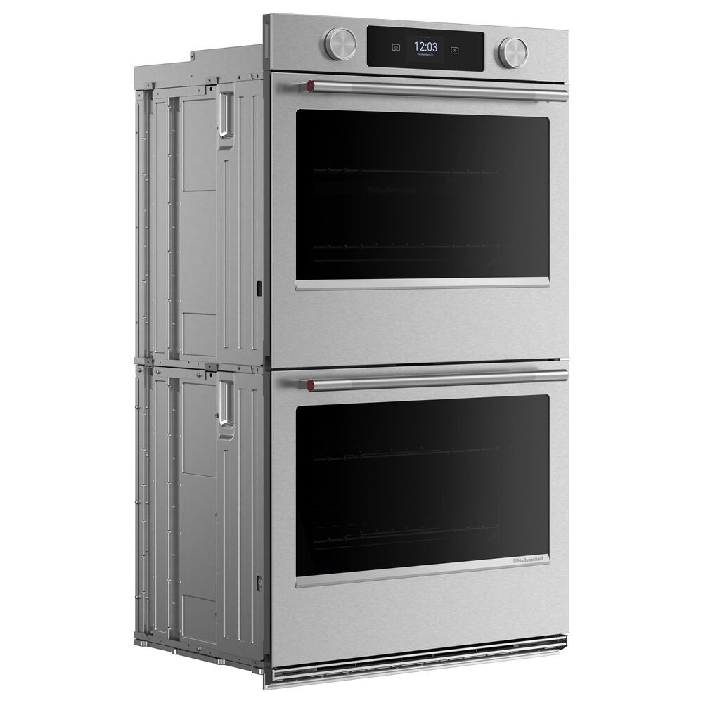 KitchenAid 27&quot; Smart Double Wall Oven with Assisted Cook Cycles in PrintShield Stainless, , large