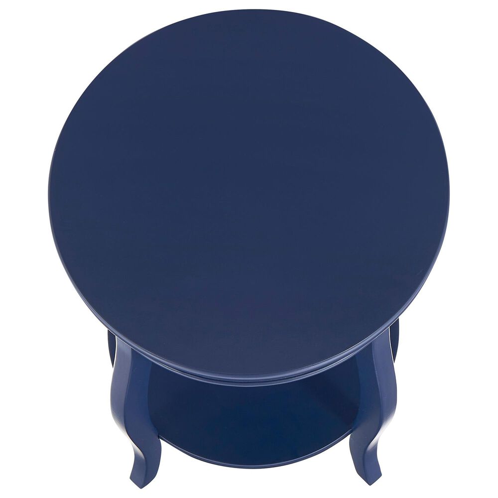 Linon Home Decor Rainbow Side Table in Navy Blue, , large