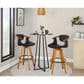 Lumisource Oracle Swivel Barstool with Black Cushion in Walnut and Black, , large