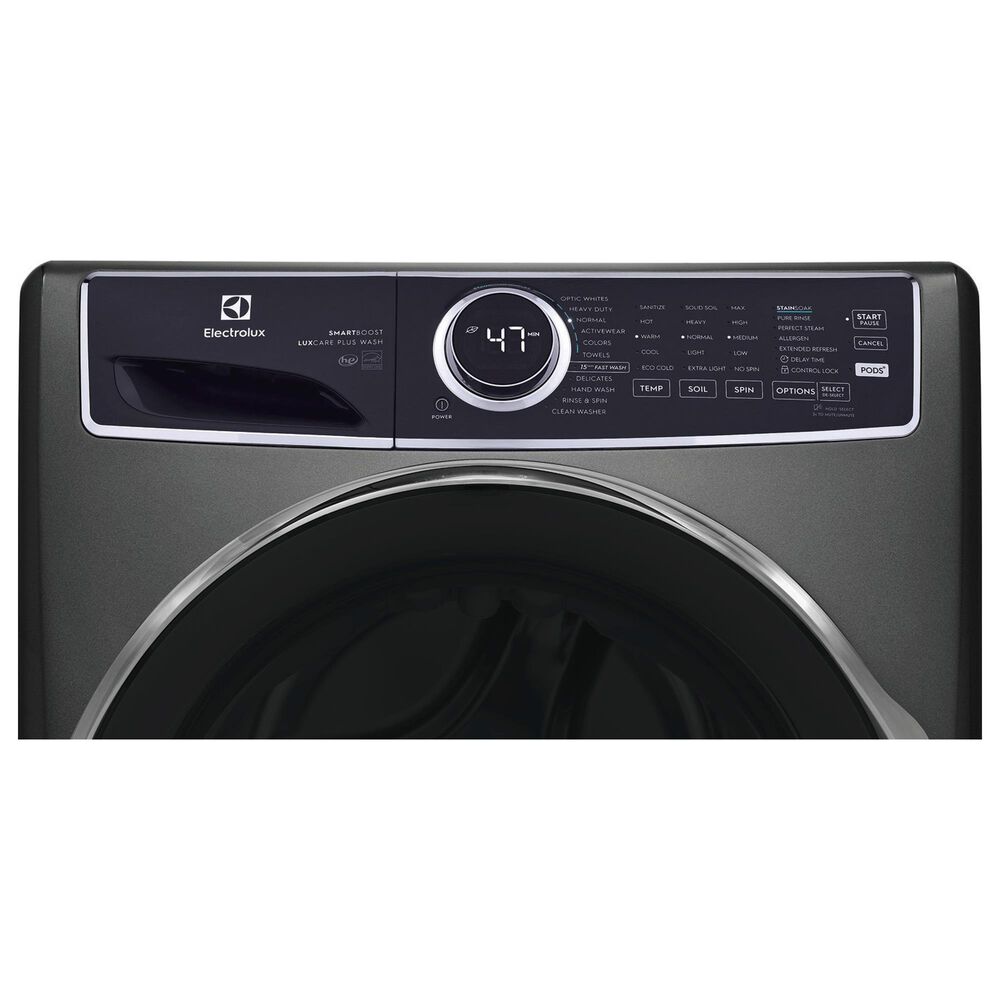 Electrolux 4.5 Cu. Ft. SmartBoost Front Load Washer and 8.0 Cu. Ft. Electric Dryer Laundry Pair with Pedestal in Titanium, , large