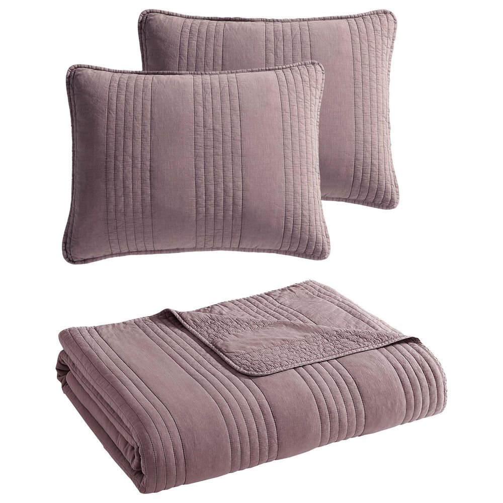 Hallmart Collectibles Sierra 3-Piece King Coverlet Set in Eggplant, , large