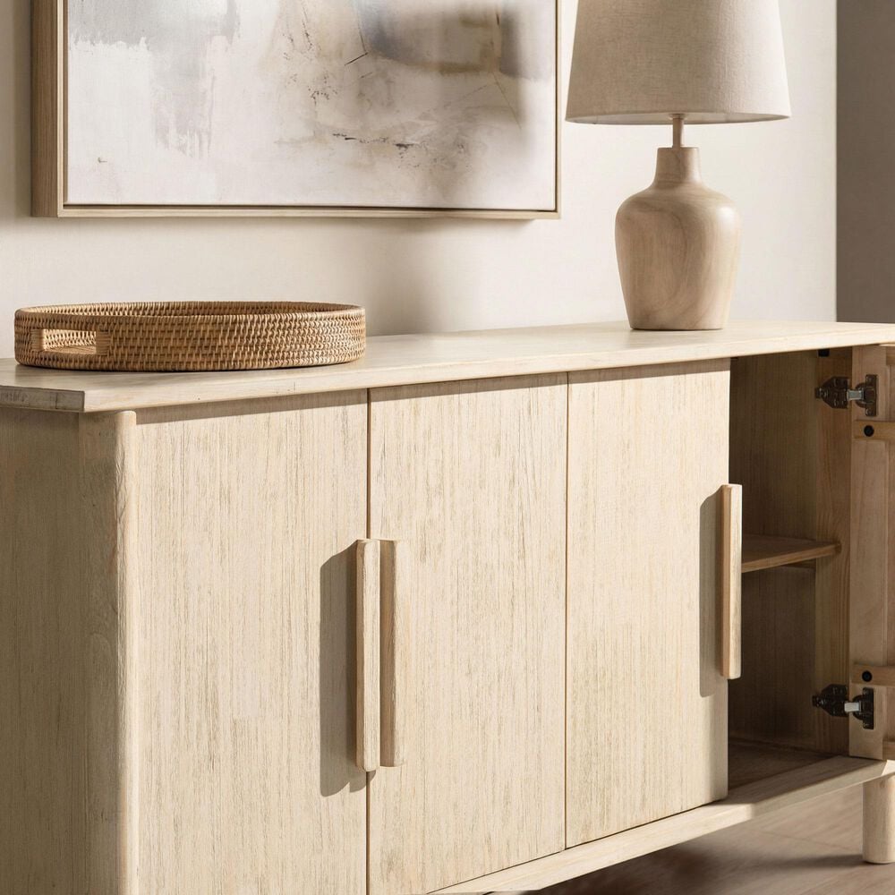 Jennifer Taylor Home Milo 4-Door Sideboard in Light Natural Cerused, , large