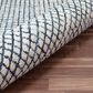 L&R Resources Criss Cross Navy and Ivory 8" Round Area Rug, , large