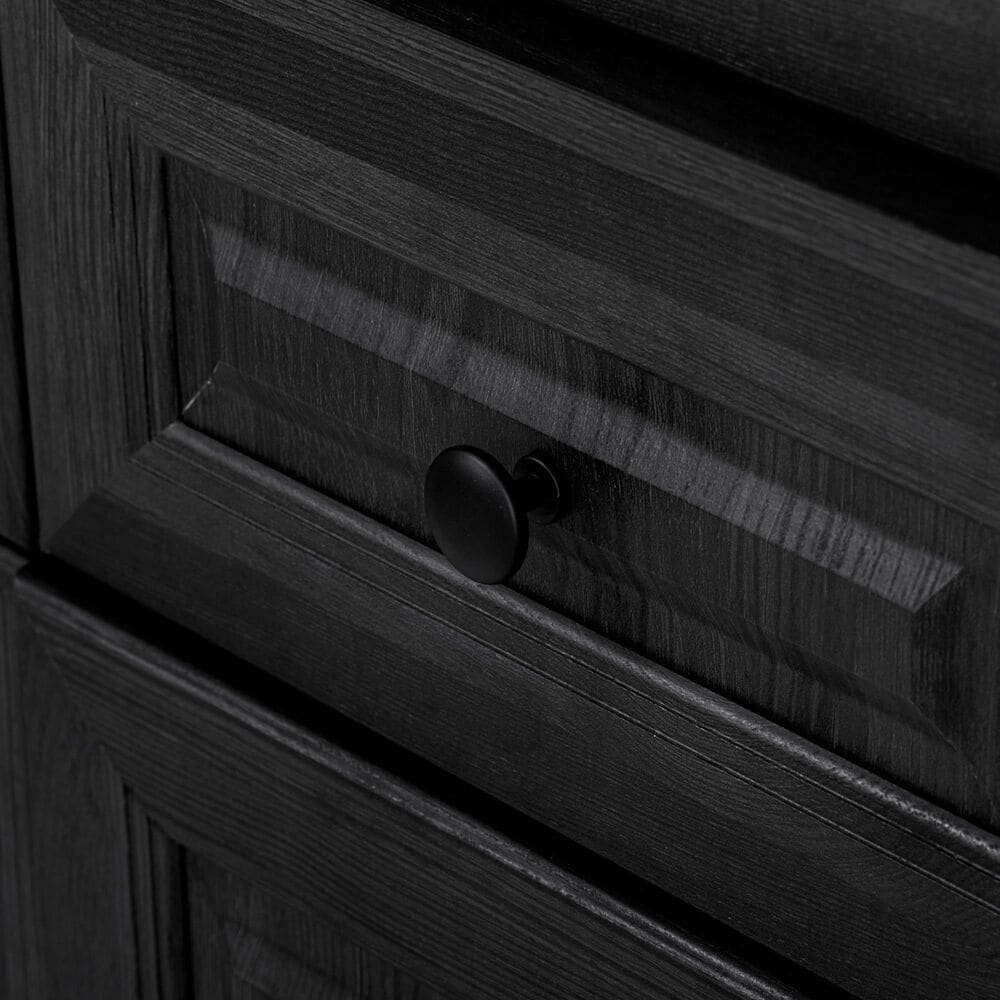 HOMLUX 71" Tall Kitchen Pantry Cabinet with 3 Pull Out Cabinet Organizers, Farmhouse Embossed Texture Storage Cabinet with 6 Door Shelves, 2 Drawers, Freestanding Cupboard for Kitchen, Dining Room Black, , large