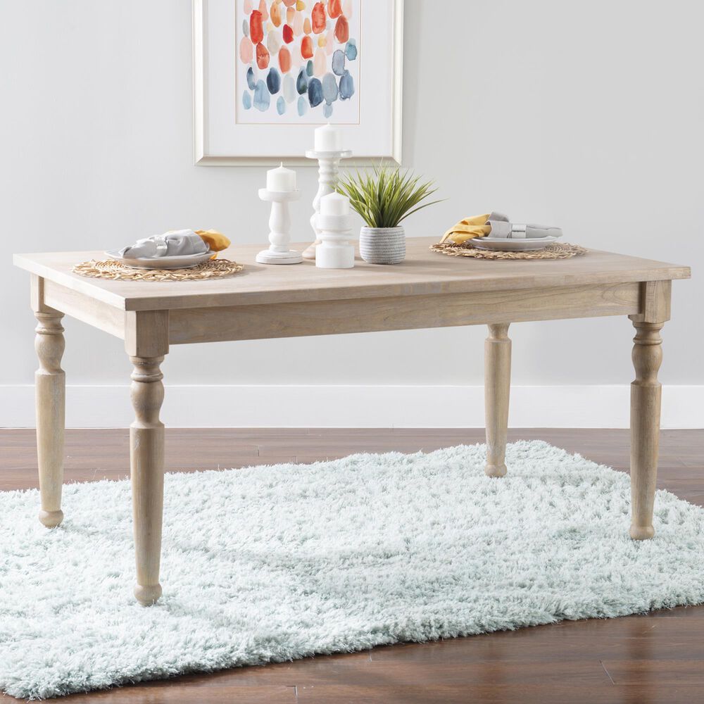 Linon Home Decor Avalon Dining Table in Light Natural Brown - Table Only, , large