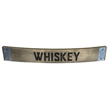 Aged & Charred Whiskey Barrel Stave Wall Shelf in Natural, , large