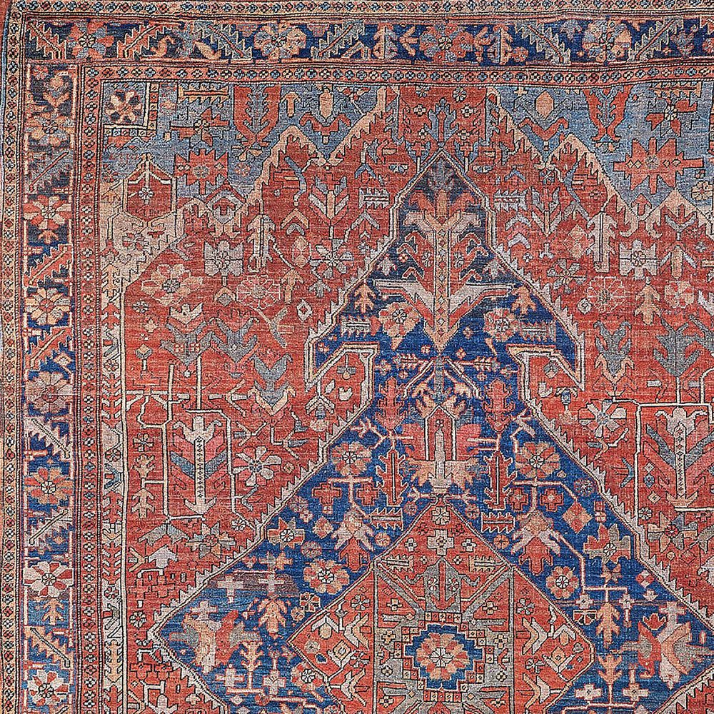 Feizy Rawlins 39HQF 2&#39; x 3&#39; Red and Navy Area Rug, , large