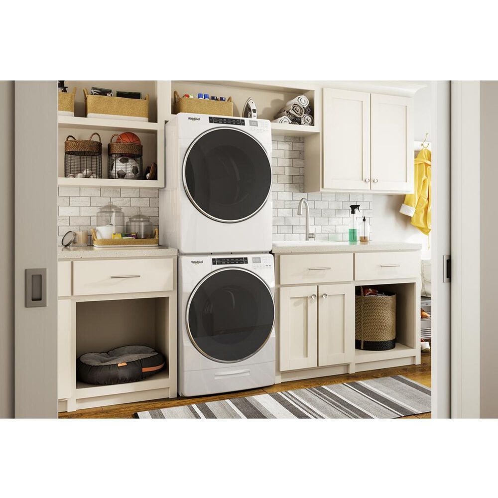 Whirlpool 7.4 Cu. Ft. Electric Dryer with Steam in White, , large