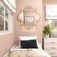 Maple and Jade 34" Metal Geometric Quatrefoil Wall Mirror in Satin Gold, , large