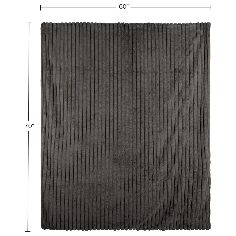 Timberlake 60" x 70" Faux Fur Throw Blanket in Gray, , large