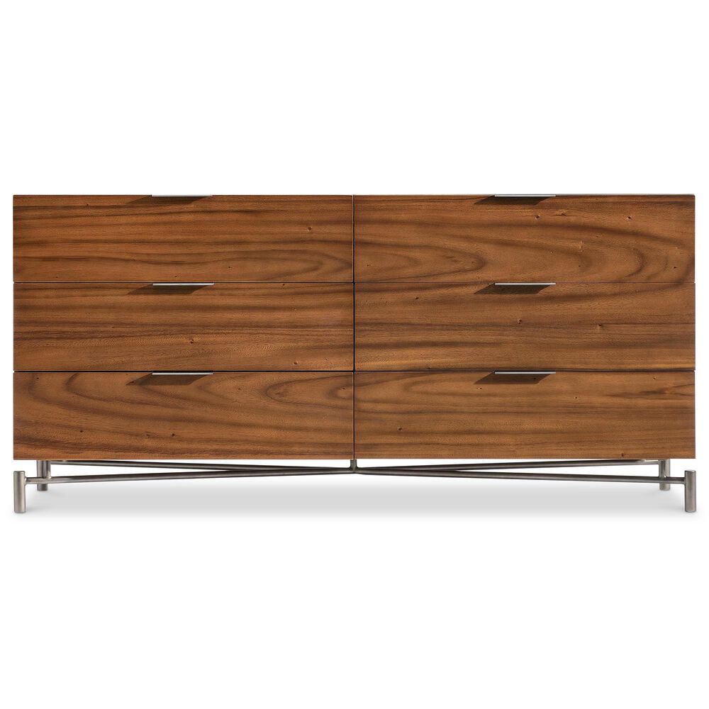 Bernhardt Brasea 68" 6-Drawer Dresser Only in Lume and Tungsten, , large