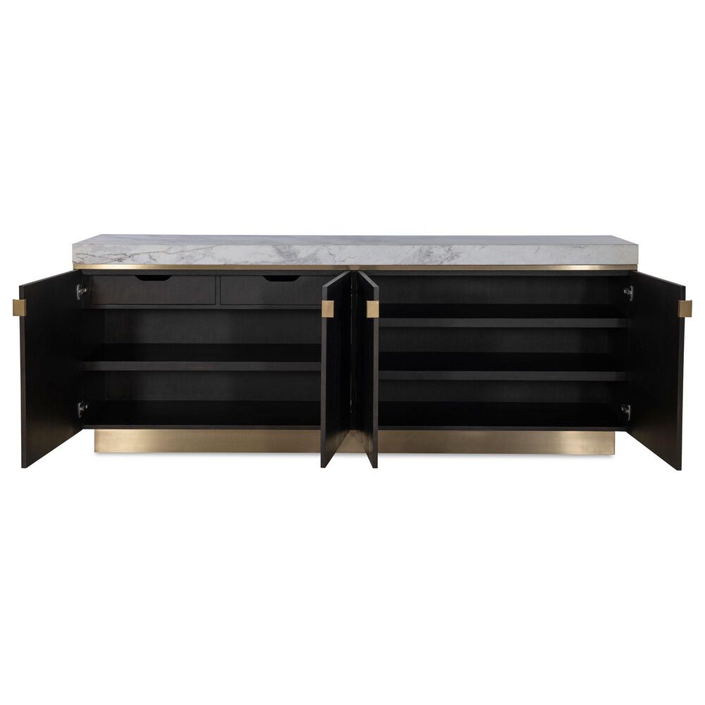 Century Cadence Credenza in Mocha and Antique Brass, , large
